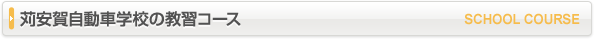 苅安賀自動車学校の教習コース